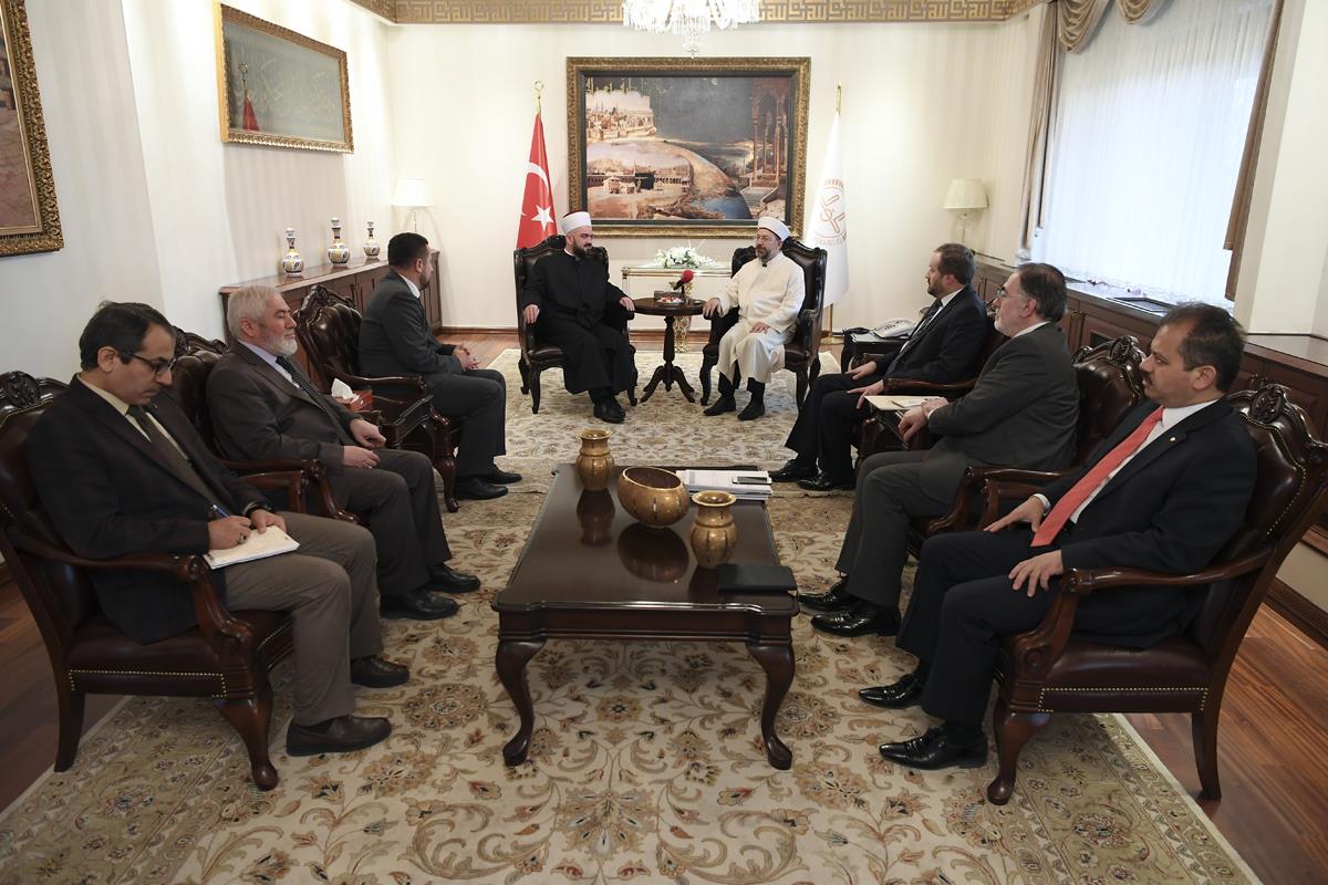 diyanet isleri baskani erbas sirbistan islam birligi reisul ulema nasufovici kabul etti 2